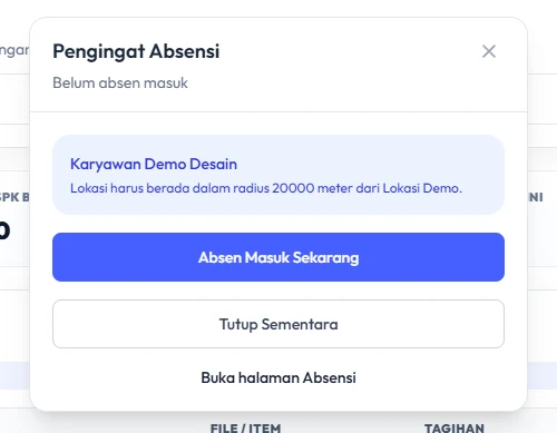 Catat masuk dan pulang