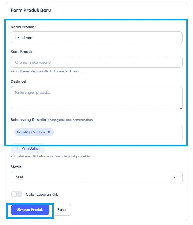 Isi dan simpan data
