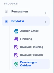 Buka menu pemasangan Outdoor