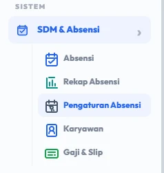Buka pengaturan absensi
